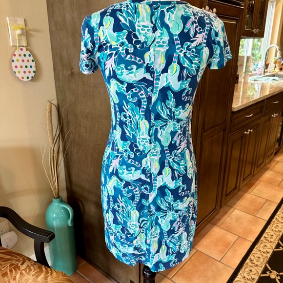 ๐ฅ๐ฅ๐HTF!!!Lilly Pulitzer Blue Lemur Print Dress - NWOT!!๐๐ฅ๐ฅ๐ - Picture 5 of 9